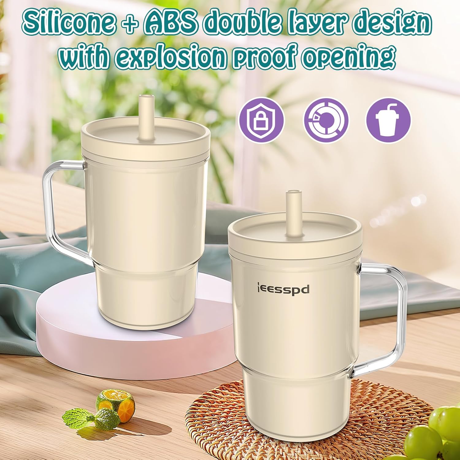 Toddler 9 oz Mini Cup with Leak-Resistant Straw and Handle