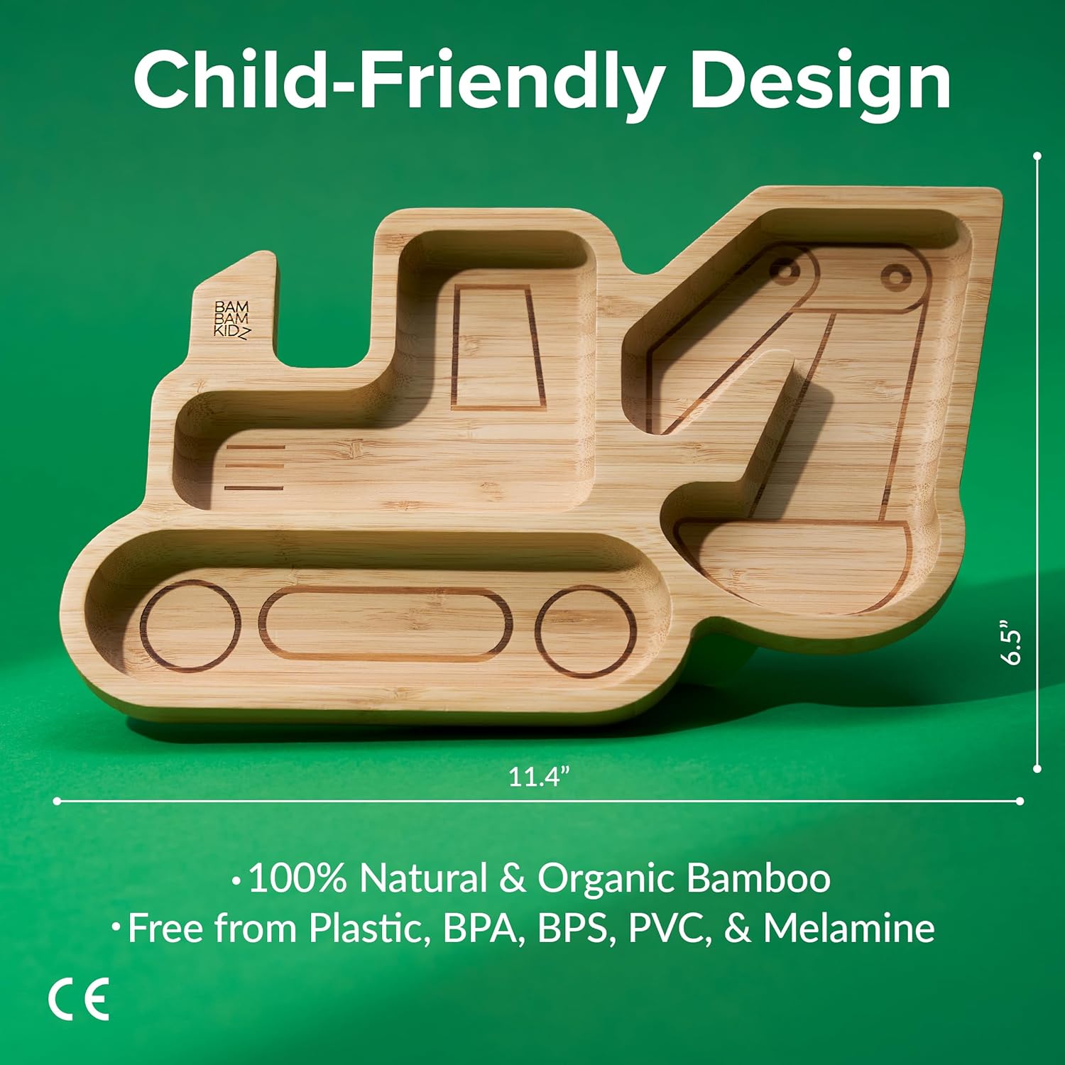 Bamboo Divided Suction Plates for Baby and Toddlers