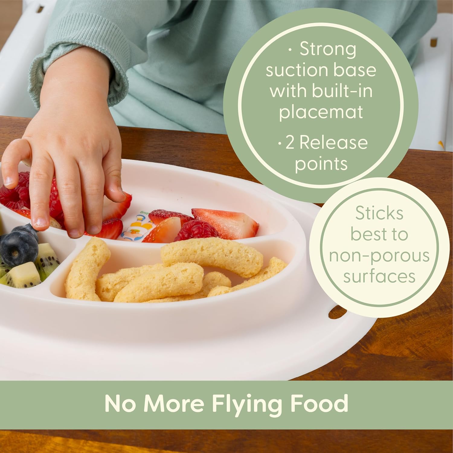 UpwardBaby CoComelon Silicone Plate - Suction Non-Slip Reusable Toddler Feeding Solution