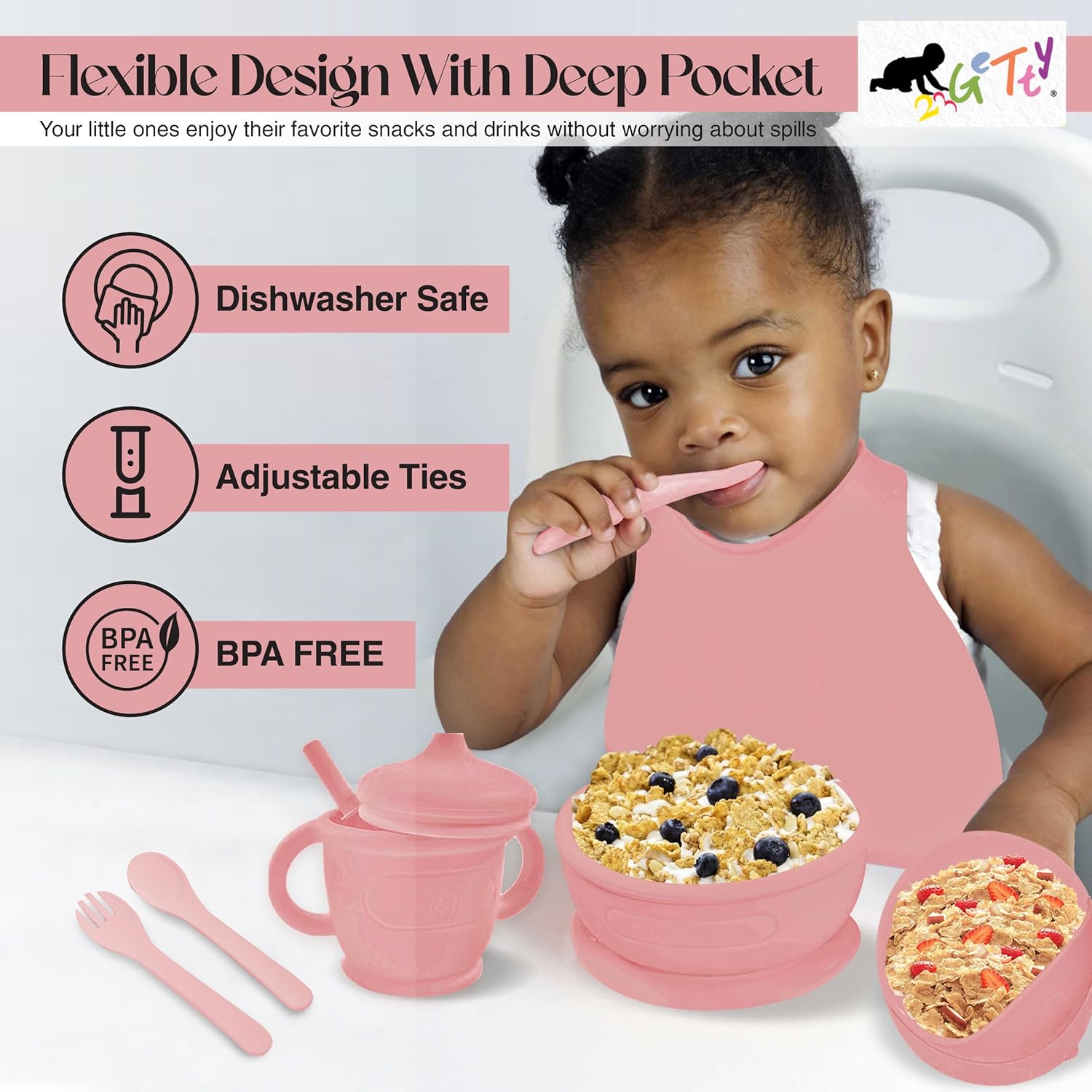 23GeTty Baby Feeding Set with Suction Plates and Utensils