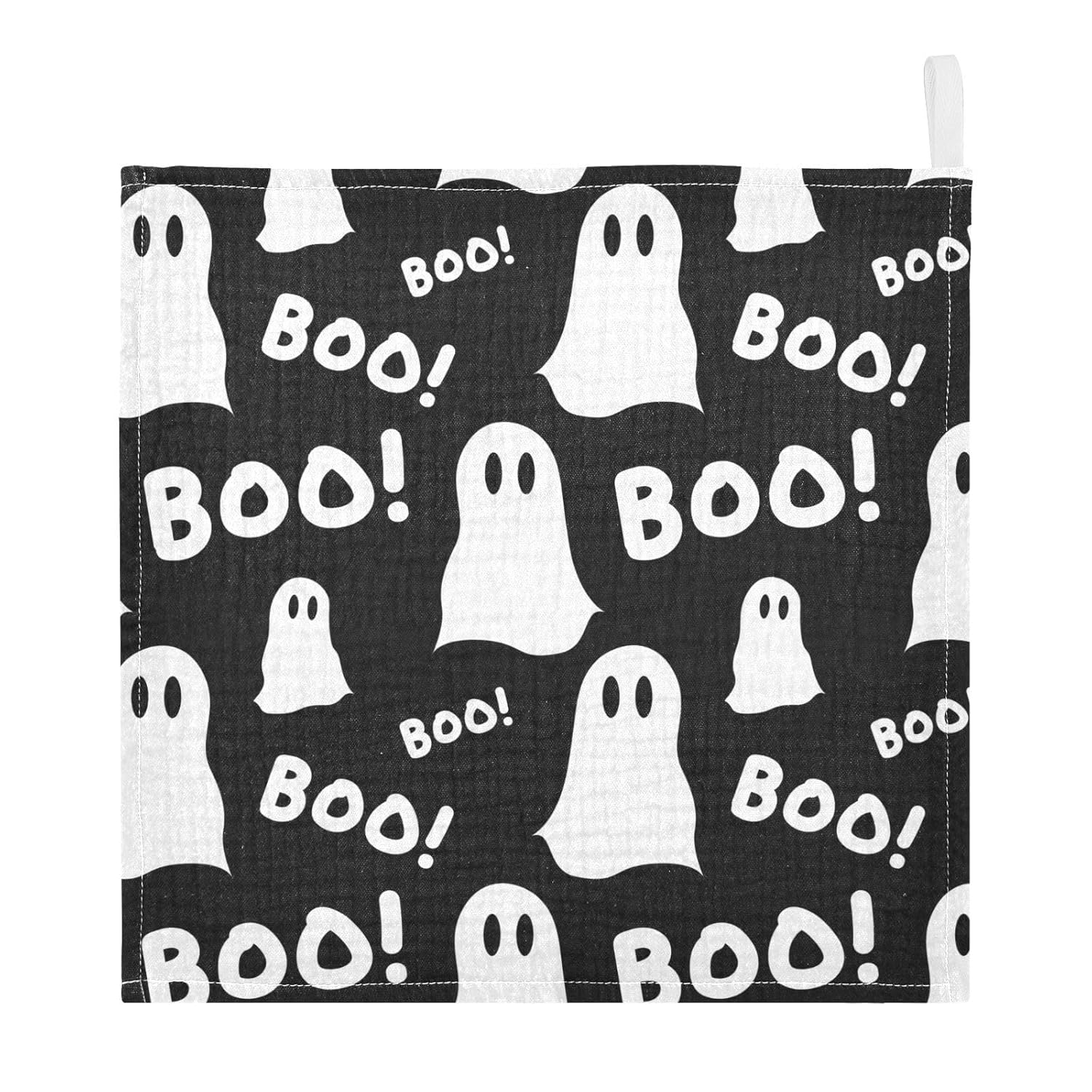 WIFIU Halloween Ghosts Boo Baby Burp Cloths 3 Pack 1