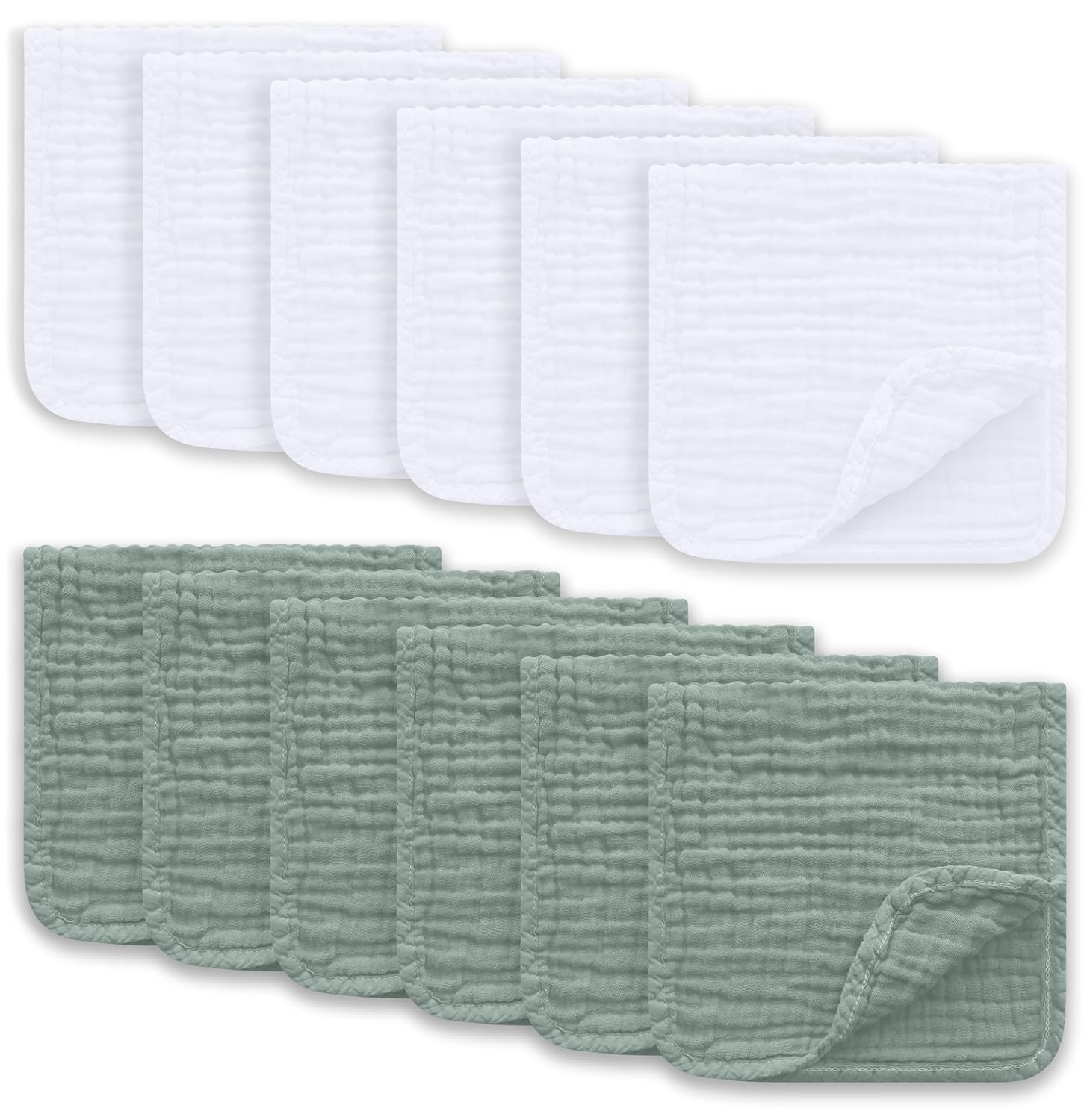 Ease Cubs Muslin Burp Cloths Large 100 Cotton