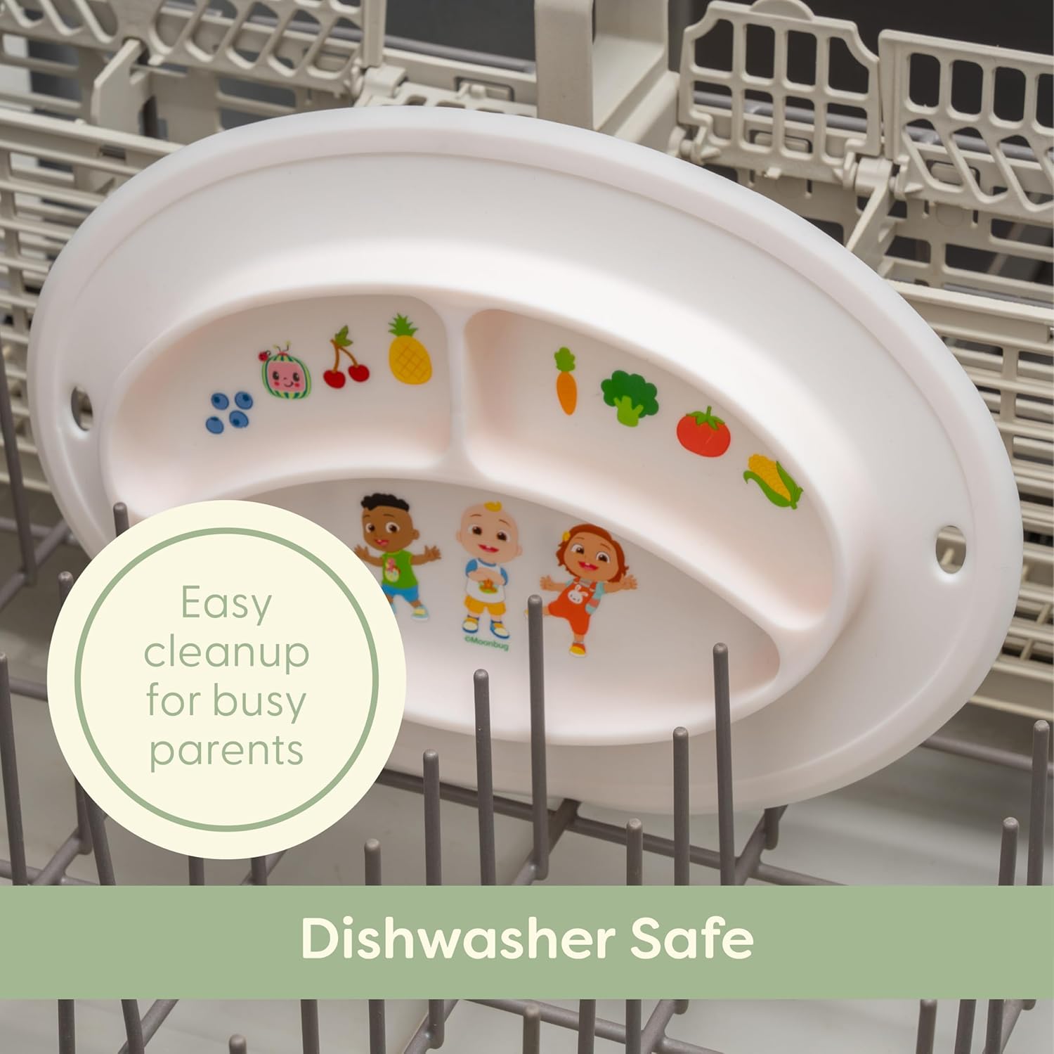 UpwardBaby CoComelon Silicone Plate - Suction Non-Slip Reusable Toddler Feeding Solution
