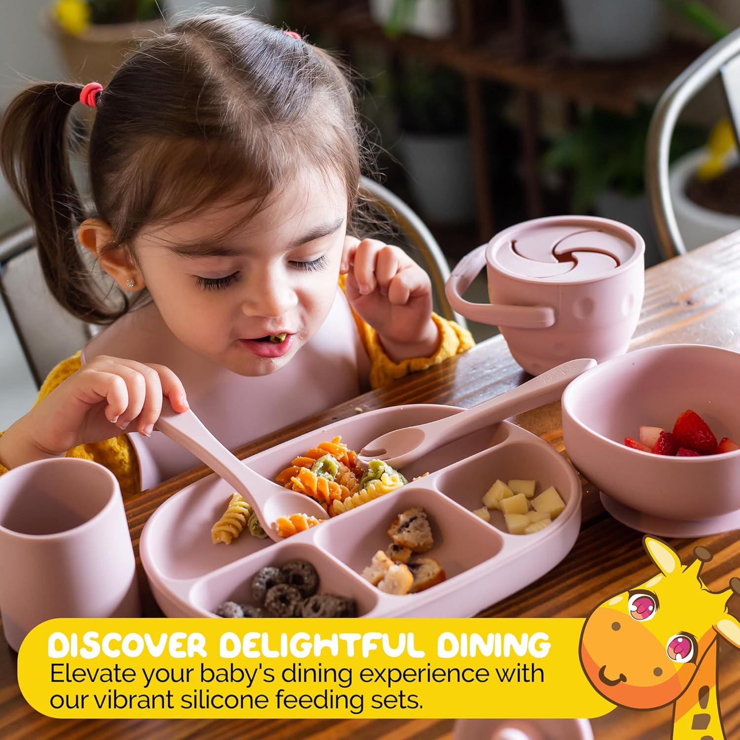 Muqee Peeko 10 Piece Baby Safe Silicone Feeding Set