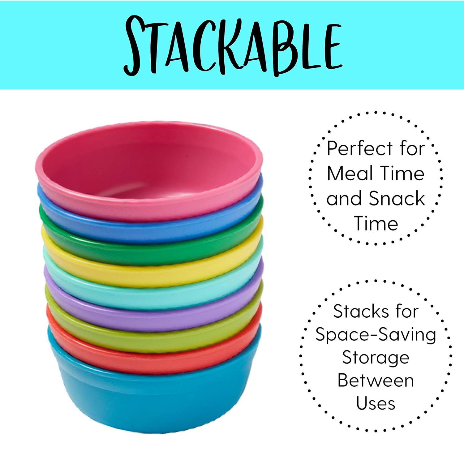 ECR4Kids ELR-18100-BE My First Meal Pal Snack Bowls 3-Pack Berry