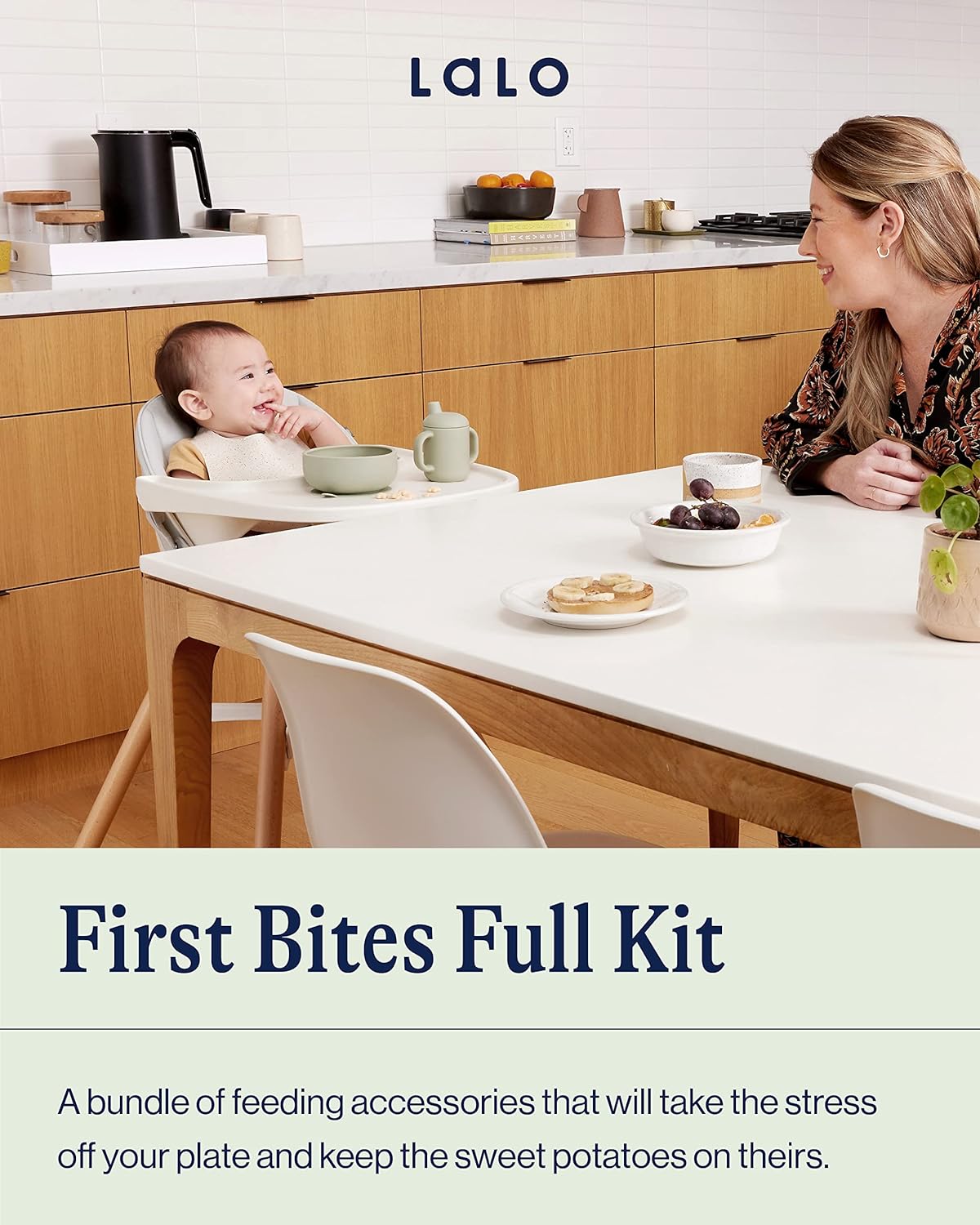 Lalo First Bites Baby Feeding Set - 6 Pieces Non-Toxic Silicone