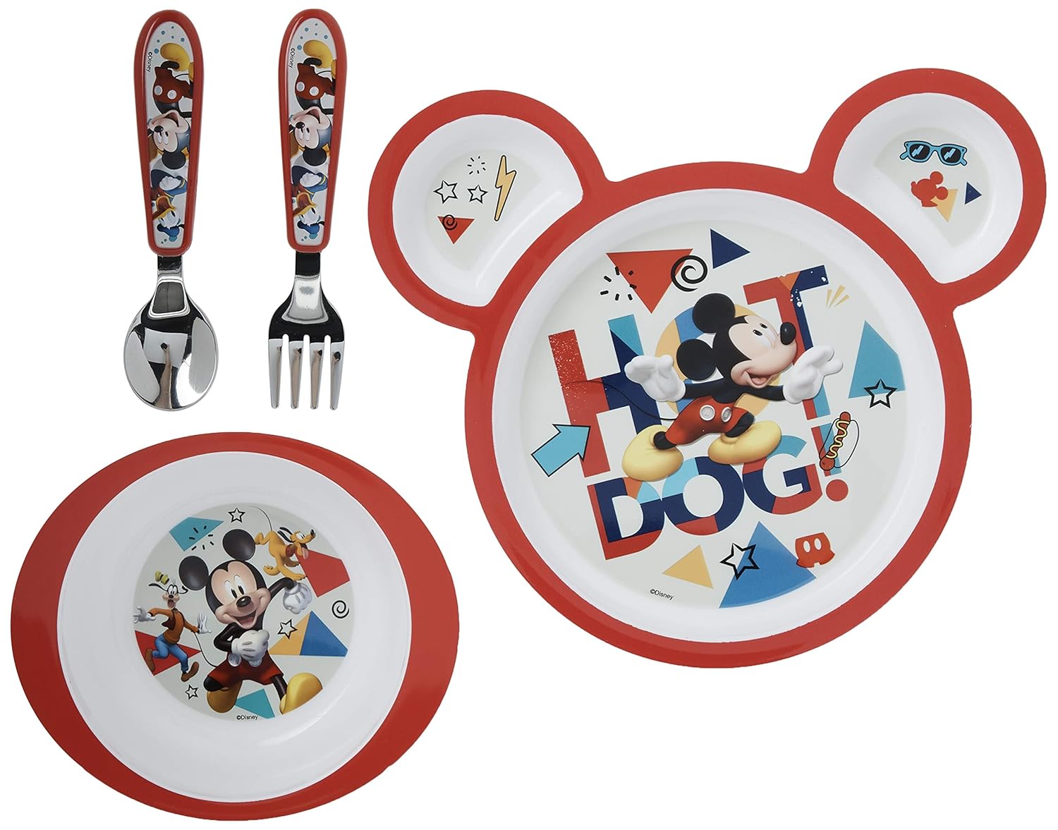 The First Years Disney Mickey Mouse Dinnerware Set 4 Count