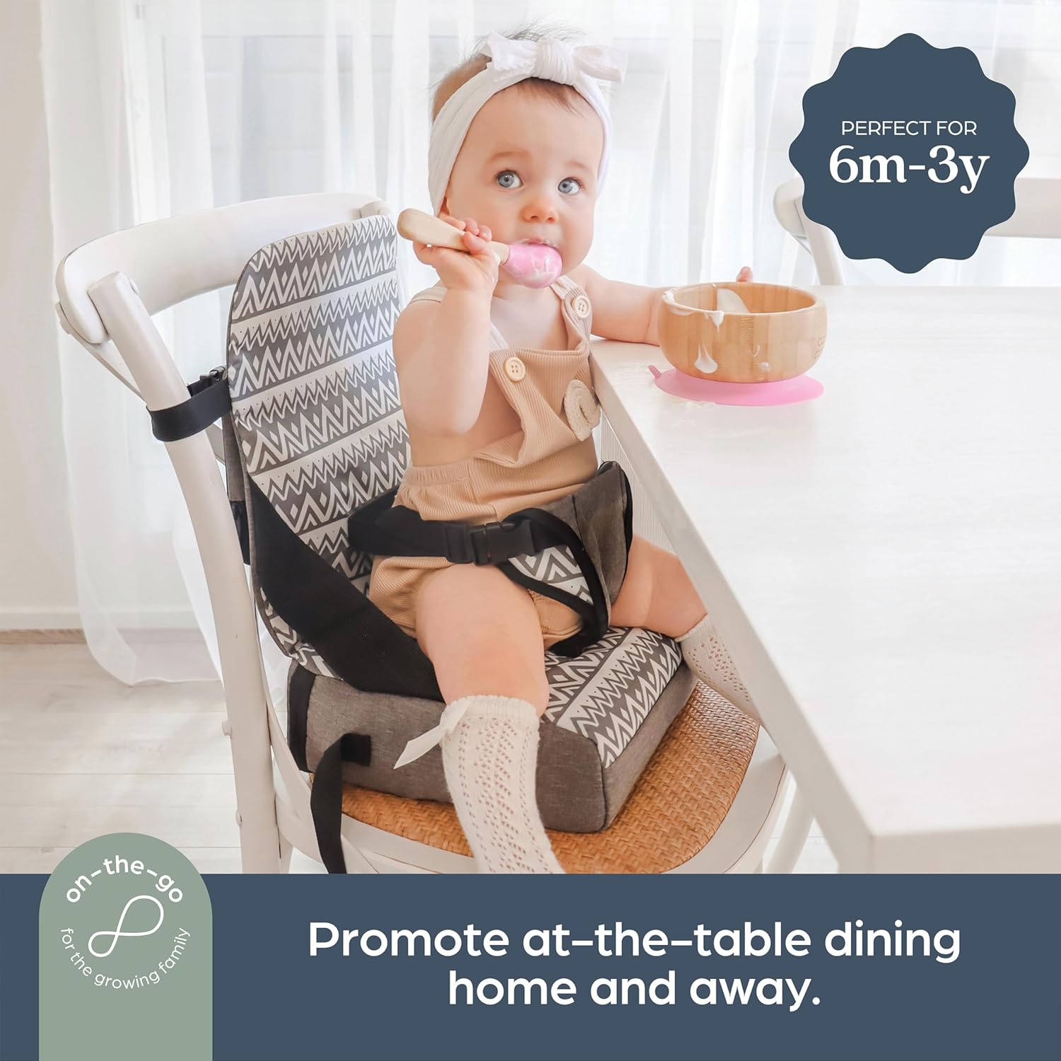 Dreambaby Grab N Go Travel Booster Seat with Storage Grey