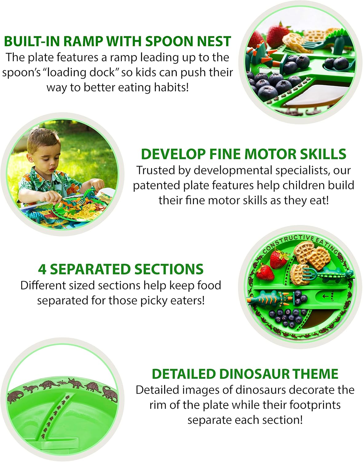 Constructive Eating Dinosaur Toddler Dining Set