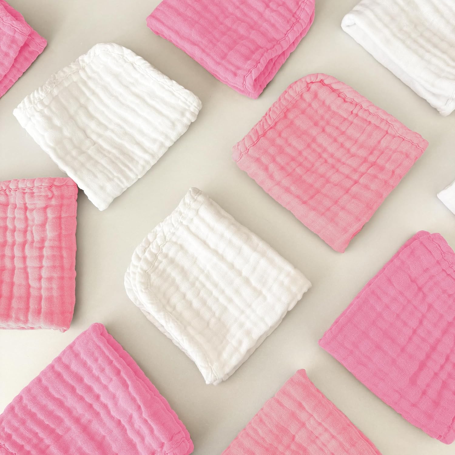 Sunny zzzZZ 12 Pack Muslin Washcloths 12x12 Inches
