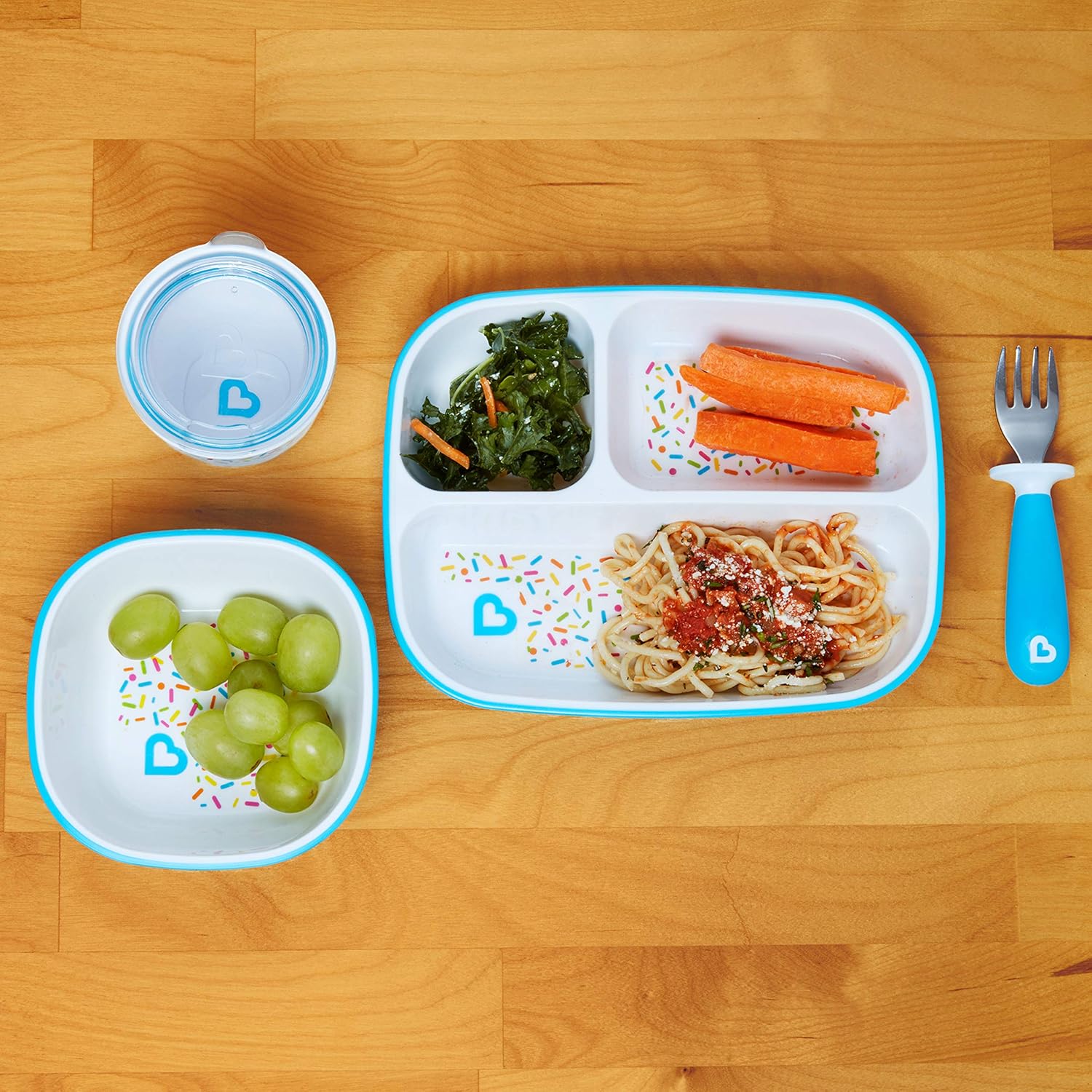 Munchkin Splash Toddler Feeding Set with Blue Sprinkles