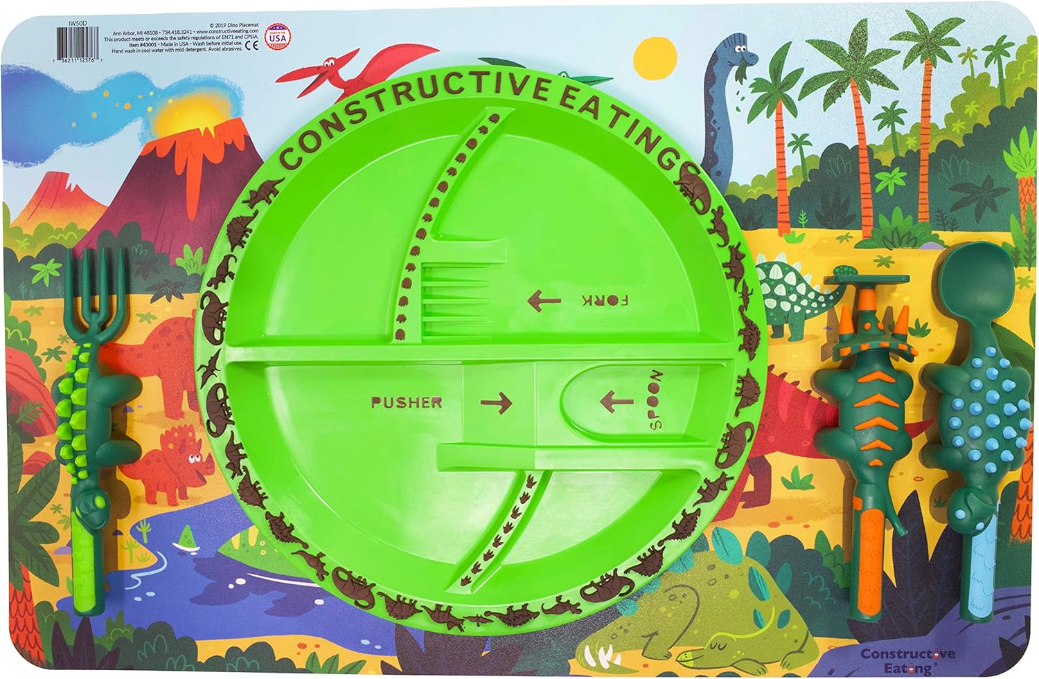 Constructive Eating Dinosaur Toddler Dining Set