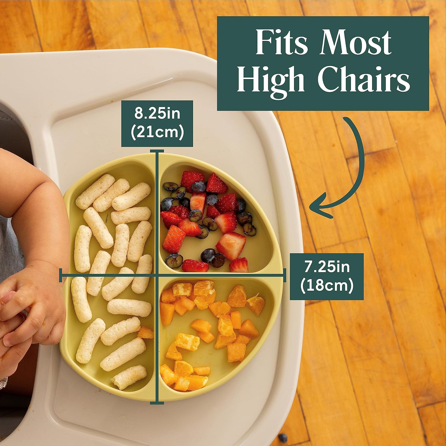 Simka Rose BPA Free Silicone Baby Plates for Self Feeding