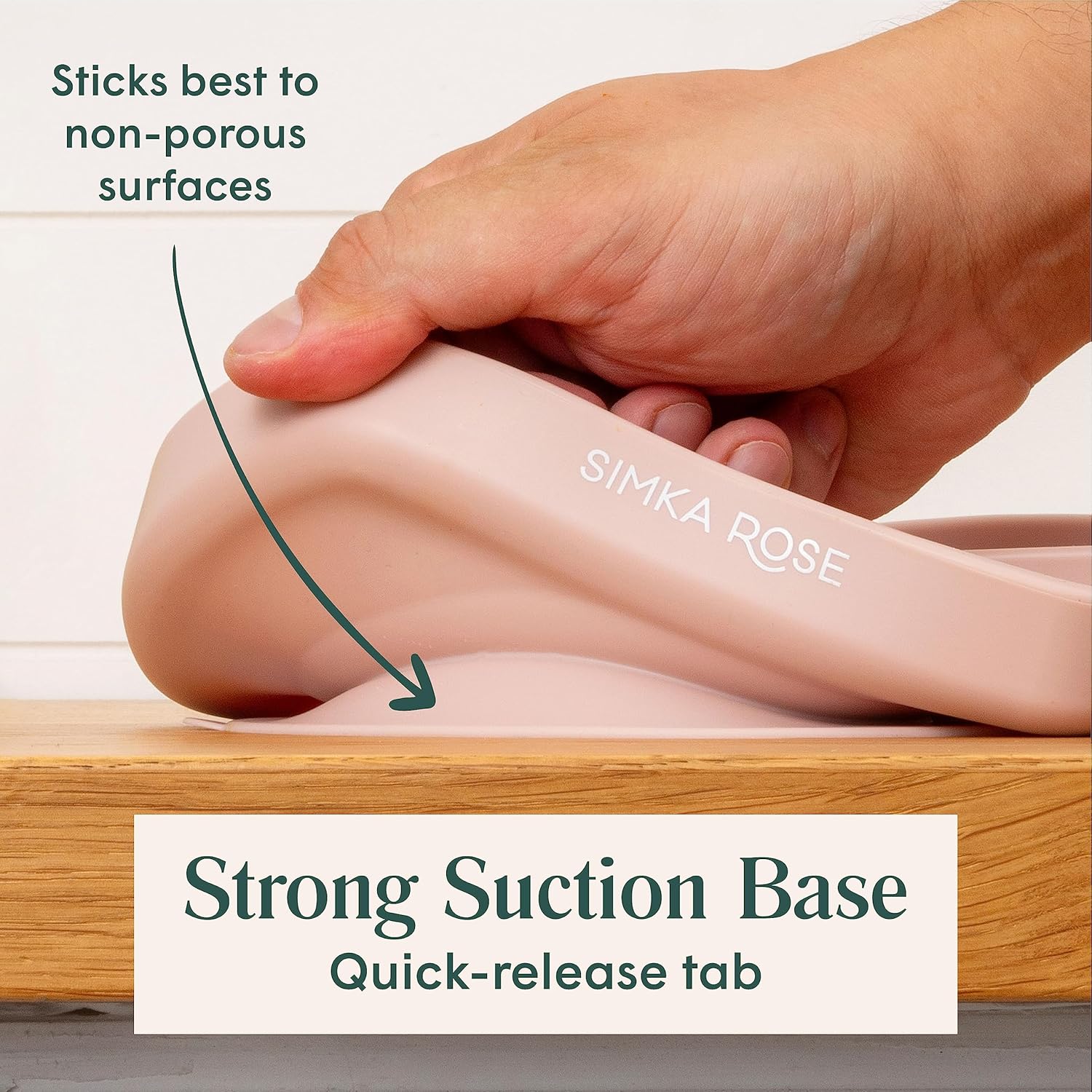 Simka Rose BPA Free Silicone Baby Plates for Self Feeding
