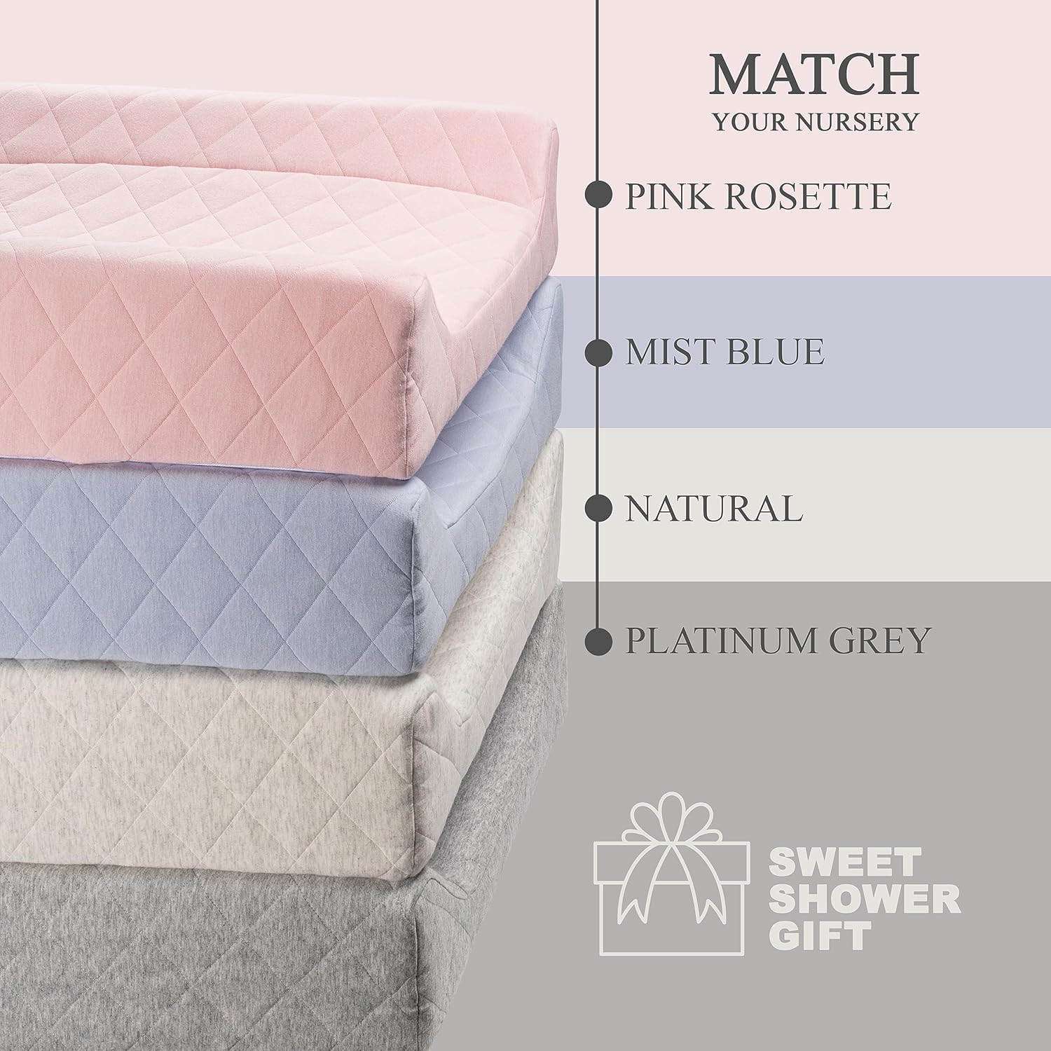 Modera Organic Cotton Contoured Changing Pad with Waterproof Foam