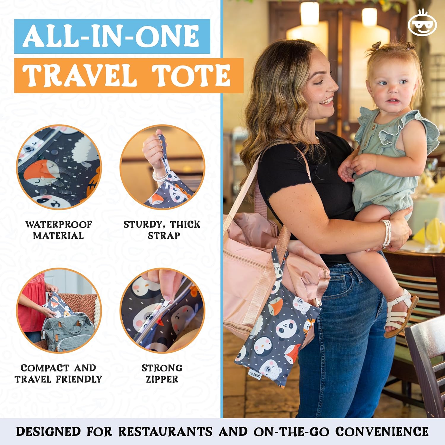 Palz and Pandy Travel Baby Feeding Set - 6 Piece Portable Toddler Supplies